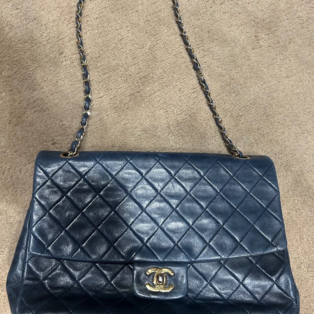Chanel Black Quilted Shoulder Bag with Chain Strap